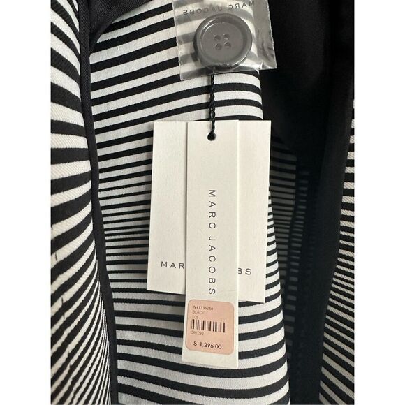 Marc Jacobs Black White Elegant Cocktail Formal Striped Blazer Made in Italy 10 - Picture 8 of 11